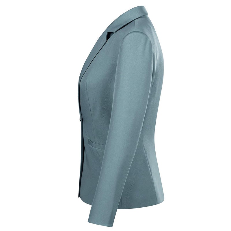YUNCLOS Women's 2 Piece Office Work Suit Set One Button Blazer and Pants (Green, X-Large) - Image 2